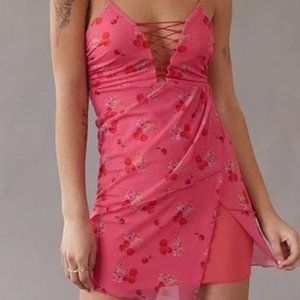 Urban Outfitters Pink Floral Mini Dress
